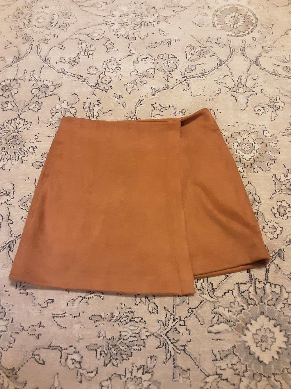 Women's Wrap Mini Skirt in Rust